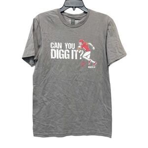 BreakingT Men's Stefon Diggs Can You Digg It Houston T‎ Shirt Gray Size Small